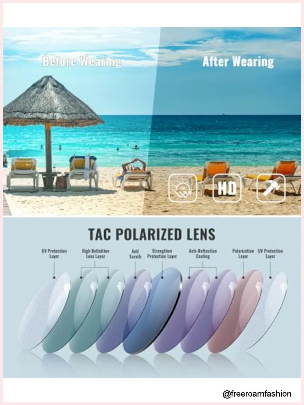Retro Rhinestone Sunglasses with Polarized TAC Lens UV Protection for Driving